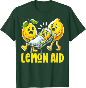 Lemon Aid Funny Lemonade Pun Summer Fruit Lemon Juice Lover T-Shirt - T-Shirt | Forest