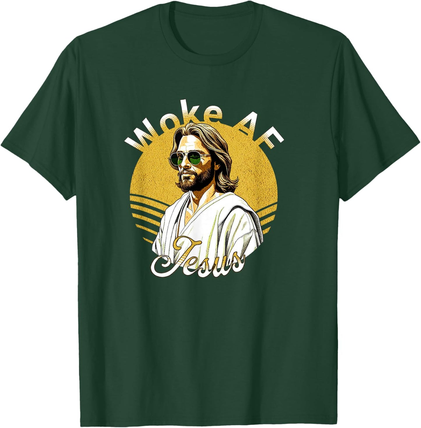 Woke AF Jesus Modern Spiritual Vibes T-Shirt - T-Shirt | Forest