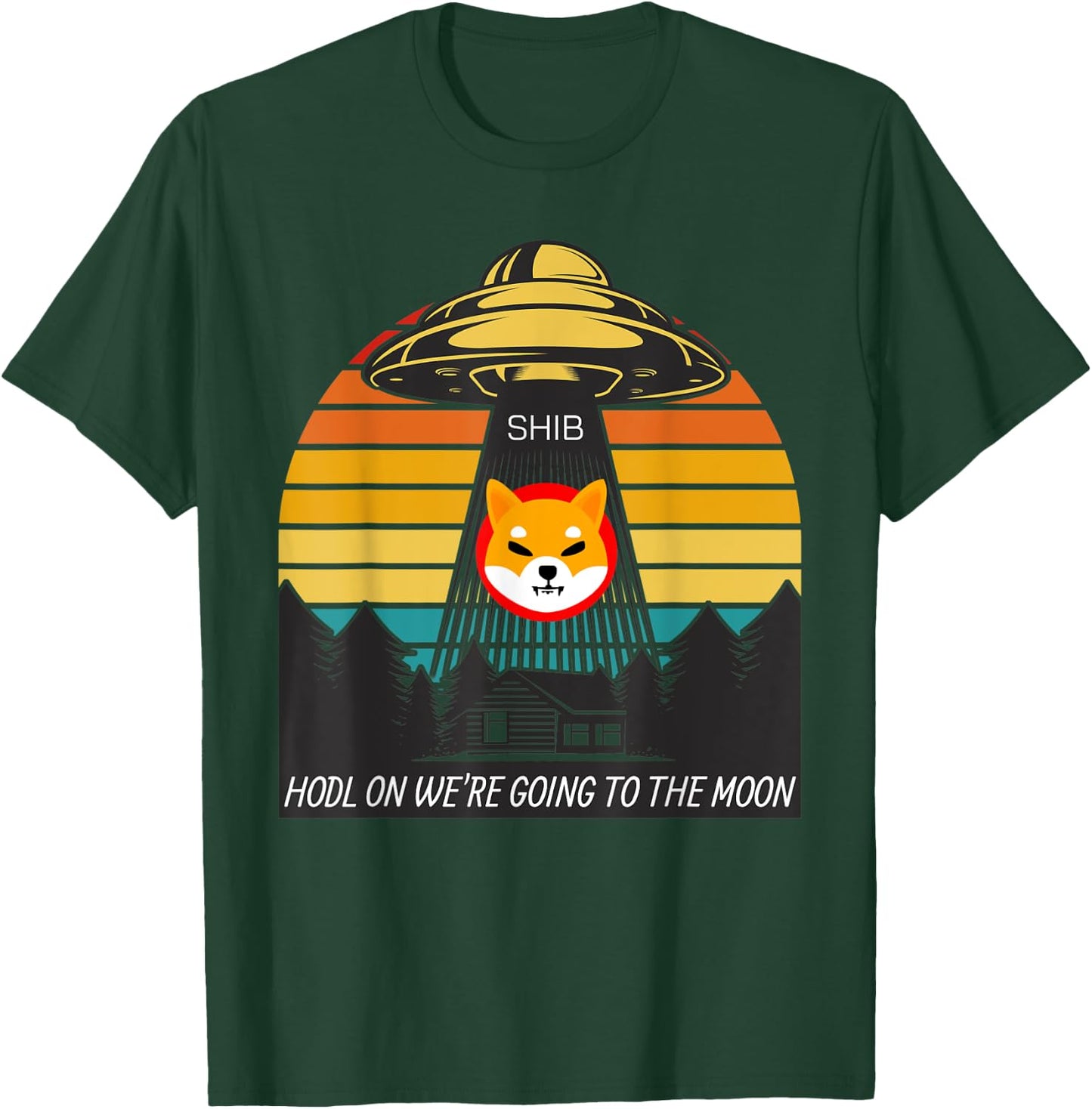 Shiba Inu HODL to the Moon Crypto UFO SHIB Cryptocurrency T-Shirt - T-Shirt | Forest