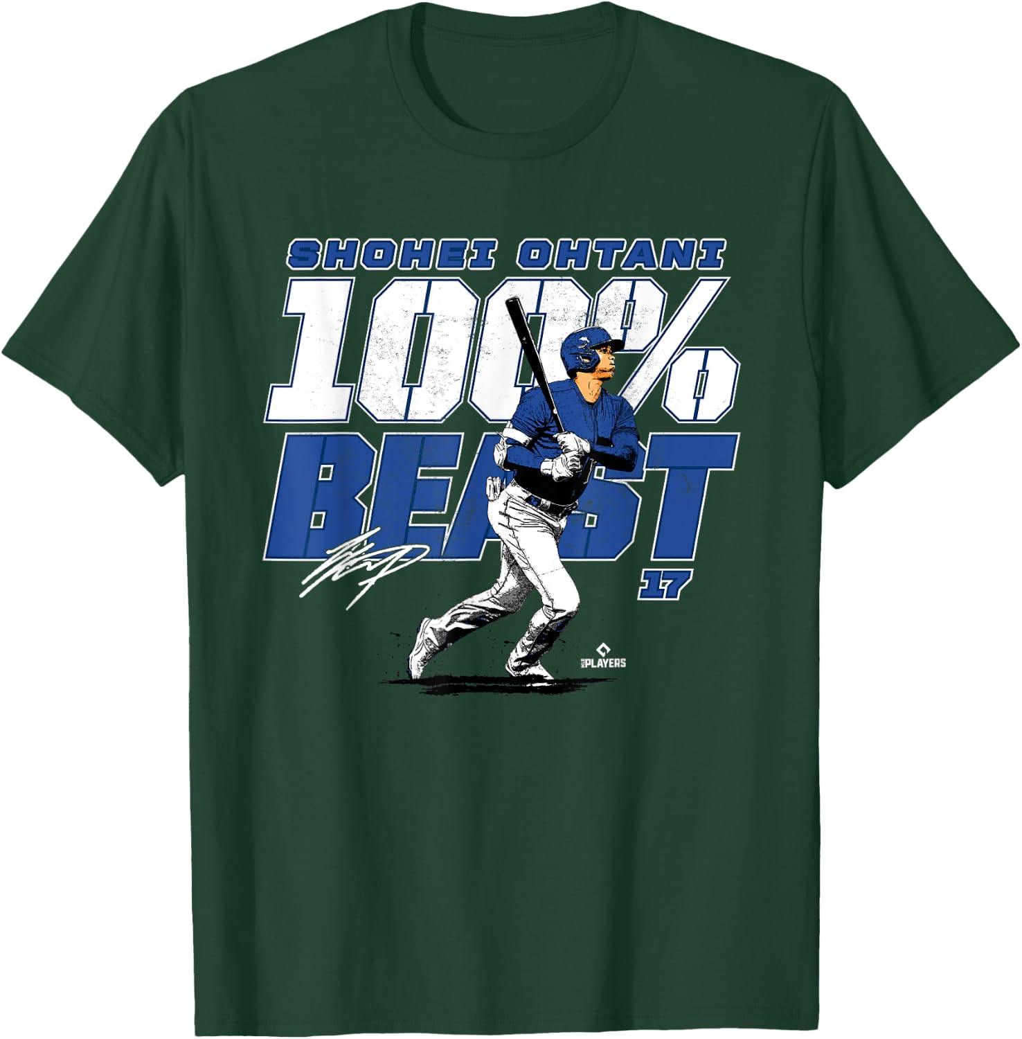 100 Percent Beast Shohei Ohtani Los Angeles Baseball MLBPA T-Shirt - T-Shirt | Forest