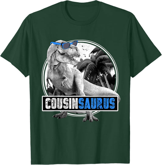 Cousinsaurus T Rex Dinosaur T-Shirt - T-Shirt | Forest