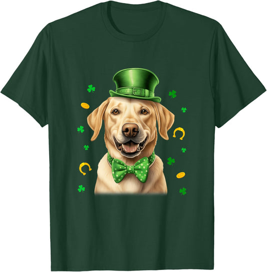 Labrador St Patricks Day Leprechaun Shamrock Irish T-Shirt - T-Shirt | Forest