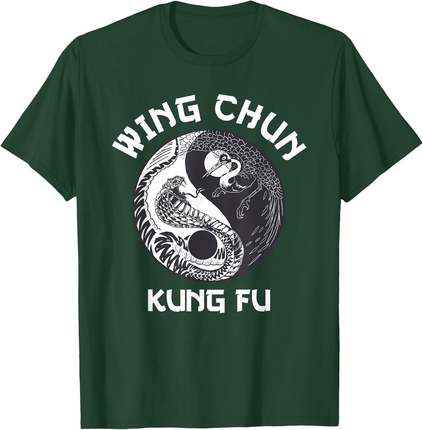Wing Chun Yin Yang Snake Crane T-Shirt - T-Shirt | Forest