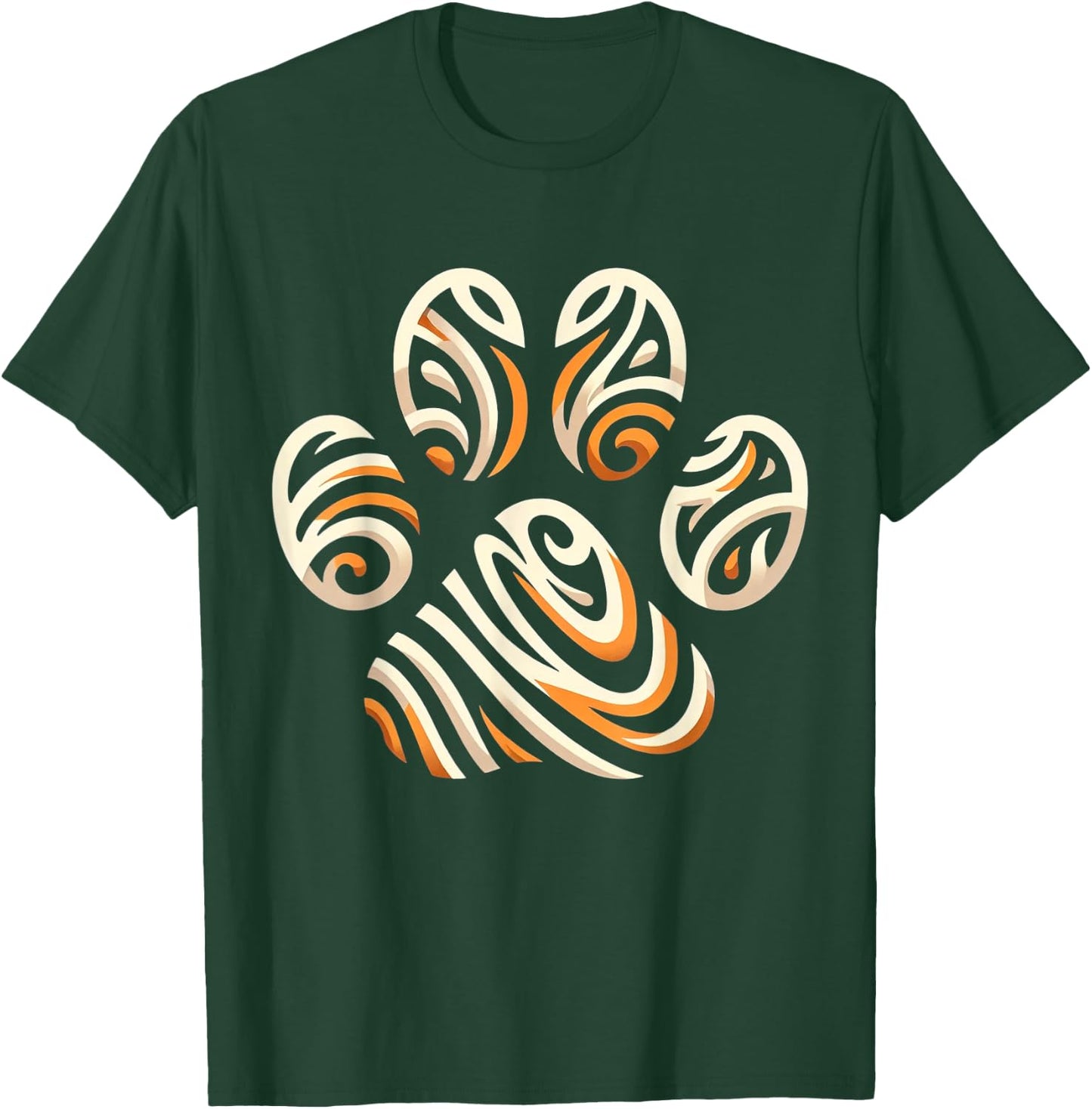 Cool Animal Tiger Print Paw T-Shirt - T-Shirt | Forest