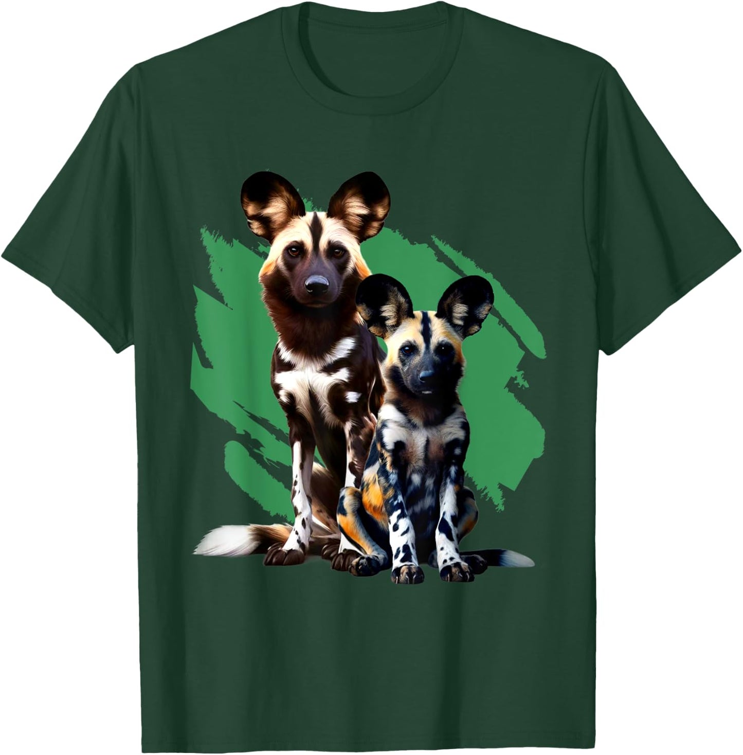 African Painted Wild Dogs Puppy Wild Dog Lovers Design T-Shirt - T-Shirt | Forest