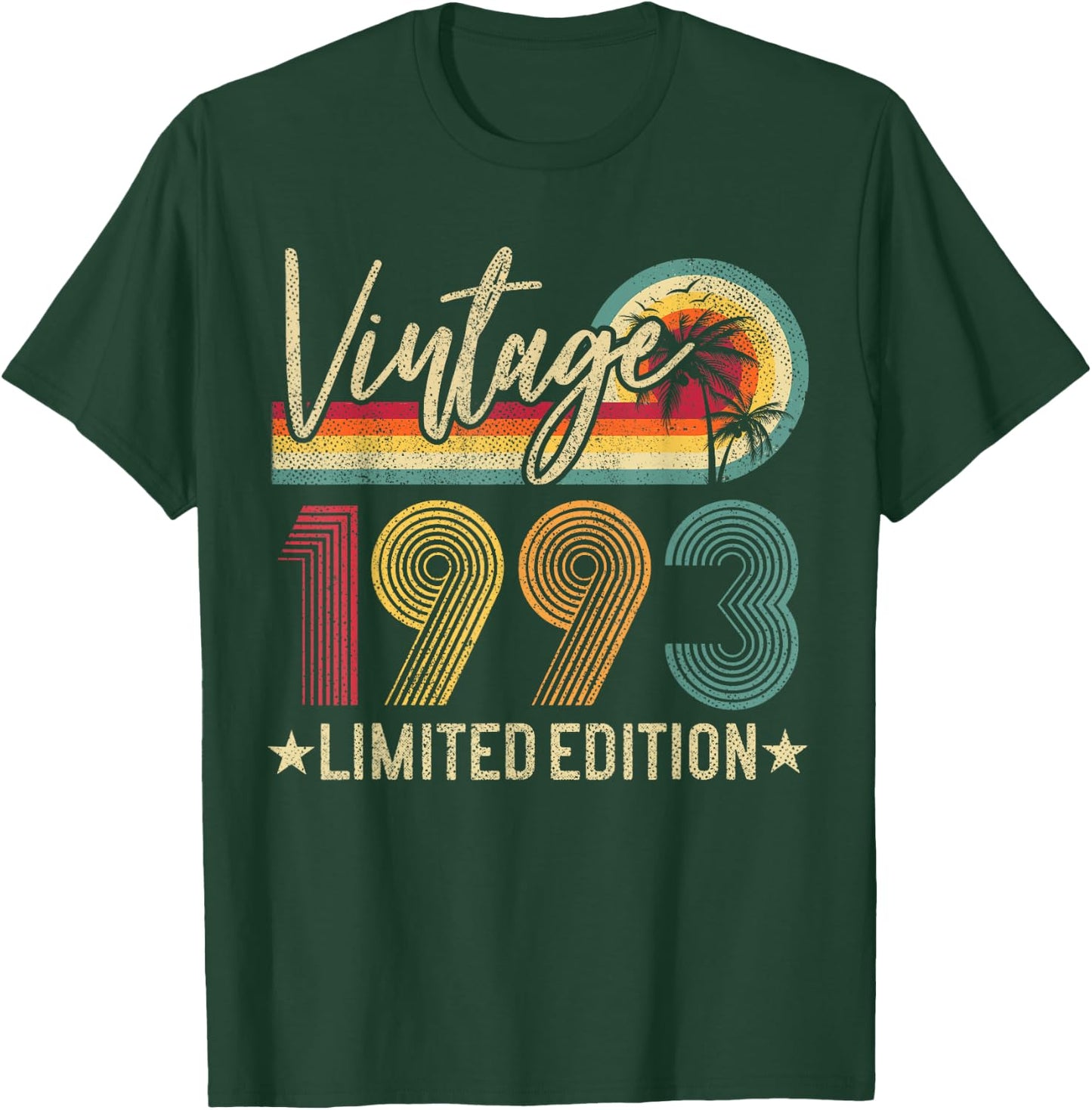 Vintage 1993 30th Birthday Gift 30 Years Old Limited Edition T-Shirt - T-Shirt | Forest