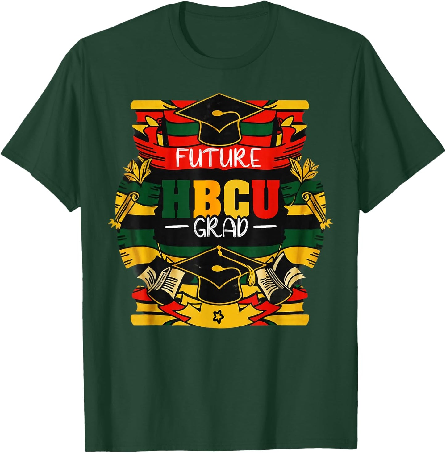 Future HBCU Grad Boys Girls Kids Graduation HBCU Juneteenth T-Shirt - T-Shirt | Forest