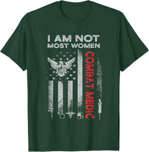 Proud Combat Field Medic Veteran Soldier Gifts Combat Medic Most Women USA American Military T-Shirt - T-Shirt | Forest