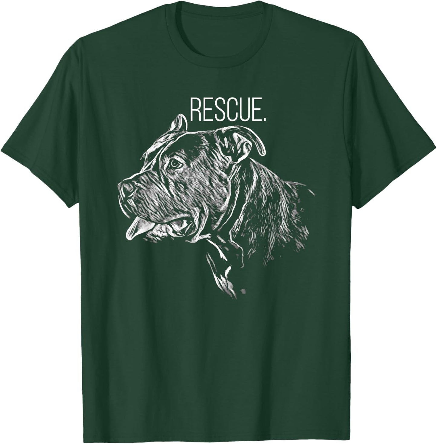 Pitbull Rescue Dog - Adopt Don't Shop - Save The Pitbulls T-Shirt - T-Shirt | Forest