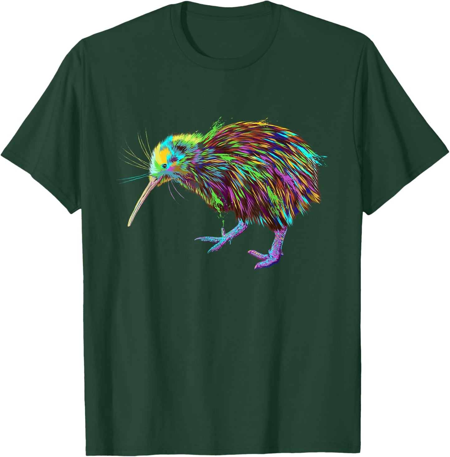 Colourful Kiwi Bird T-Shirt - T-Shirt | Forest