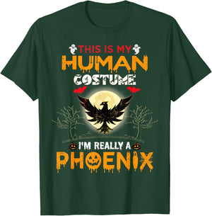 This Is My Human Costume I'm Really A Phoenix Bird Halloween T-Shirt - T-Shirt | Forest