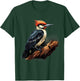 Woodpecker Artwork Nature Wildlife Animal Art Portrait T-Shirt - T-Shirt | Forest