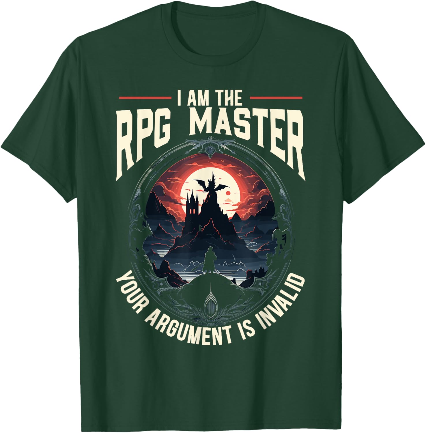RPG Master D20 Gaming Tabletop Games Funny RPG Gamer T-Shirt - T-Shirt | Forest