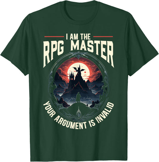 RPG Master D20 Gaming Tabletop Games Funny RPG Gamer T-Shirt - T-Shirt | Forest
