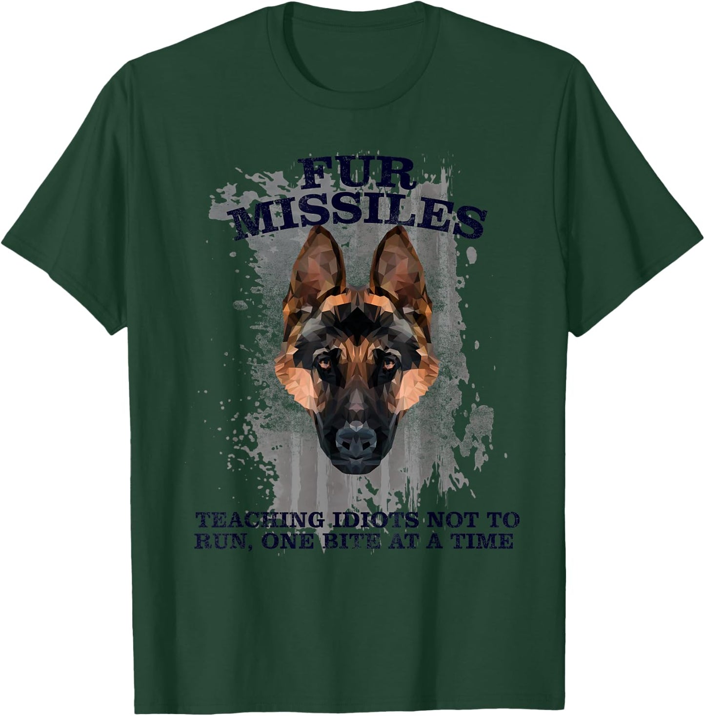 Fur missle, fur missile, dog fur missile, k9, police k9 T-Shirt - T-Shirt | Forest