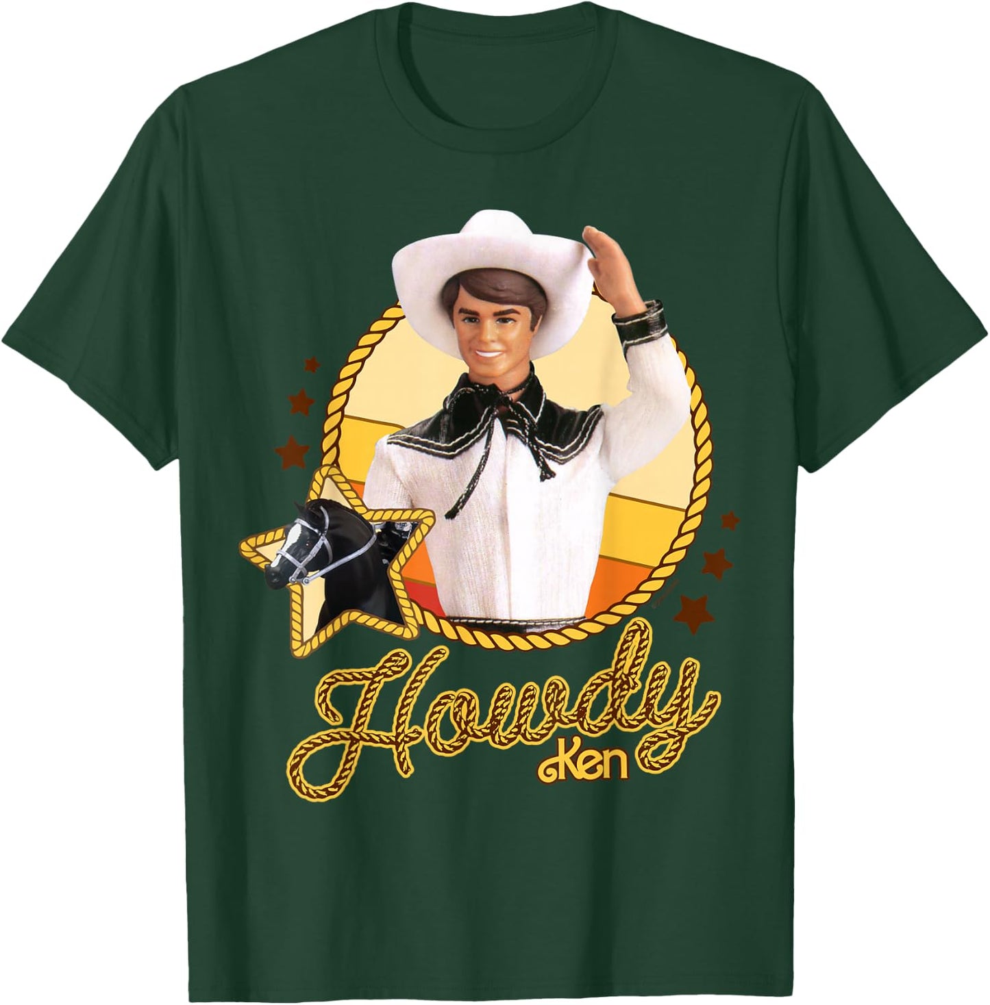 Barbie Howdy Ken Western Cowboy Doll with Horse T-Shirt - T-Shirt | Forest