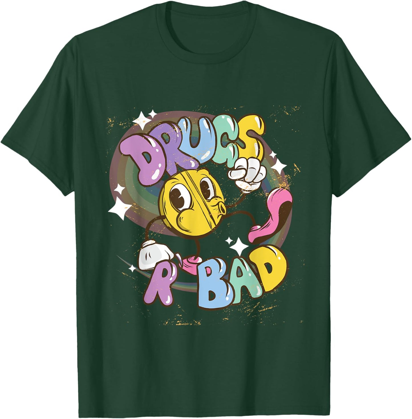 Funny Walking Pill Drugs Are Bad T-Shirt - T-Shirt | Forest