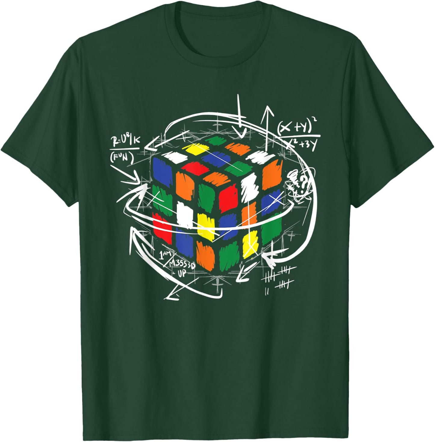 Math Puzzle Cube T-Shirt - T-Shirt | Forest