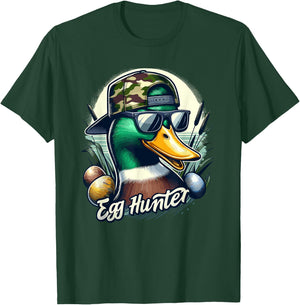 Easter Mallard Duck The Hunt Is On Easter Camo Duck Egg Hunt T-Shirt - T-Shirt | Forest