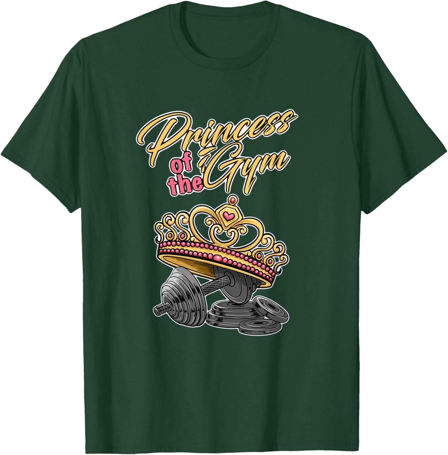 Princess of the Gym | Bodybuilding Strength Sports Gym T-Shirt - T-Shirt | Forest