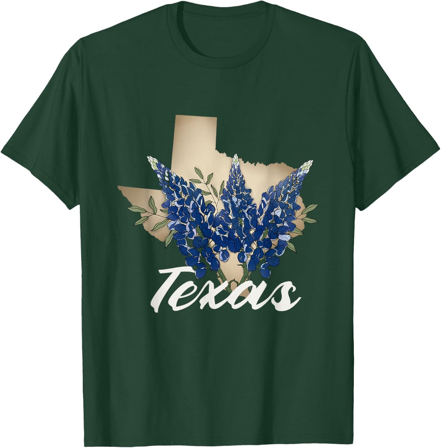 Texas Bluebonnet Pride with Spring Wildflowers T-Shirt - T-Shirt | Forest