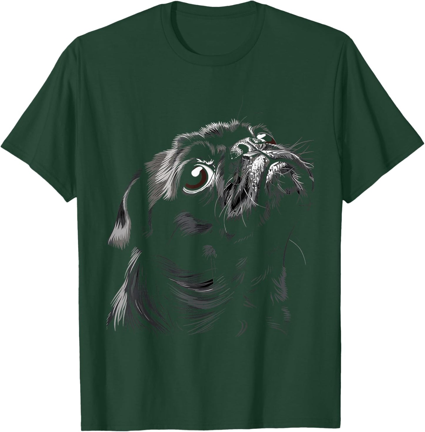 Pug for Dog Mom Dad Funny Cute Black Pug Men Women Kids T-Shirt - T-Shirt | Forest