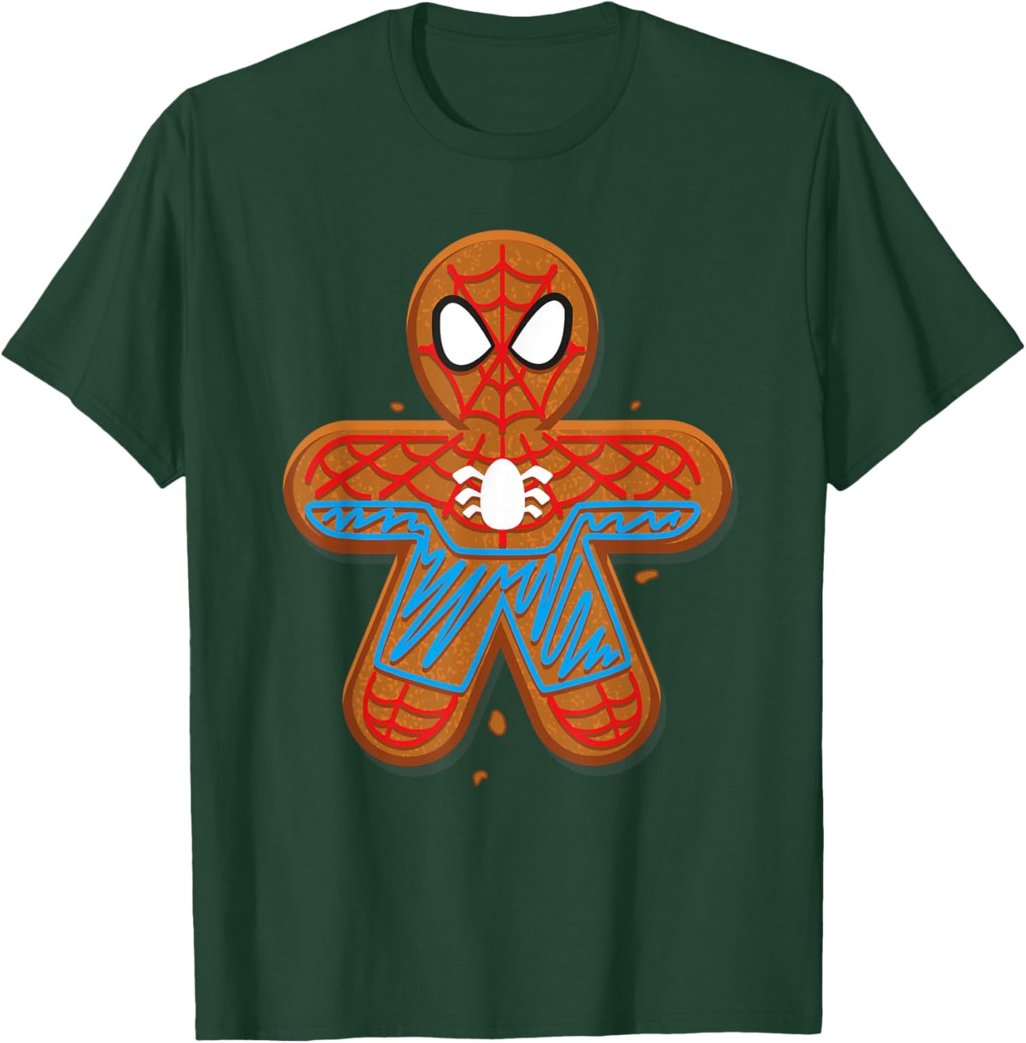 Marvel Spider-Man Toon Holiday Gingerbread Man Cookie T-Shirt - T-Shirt | Forest