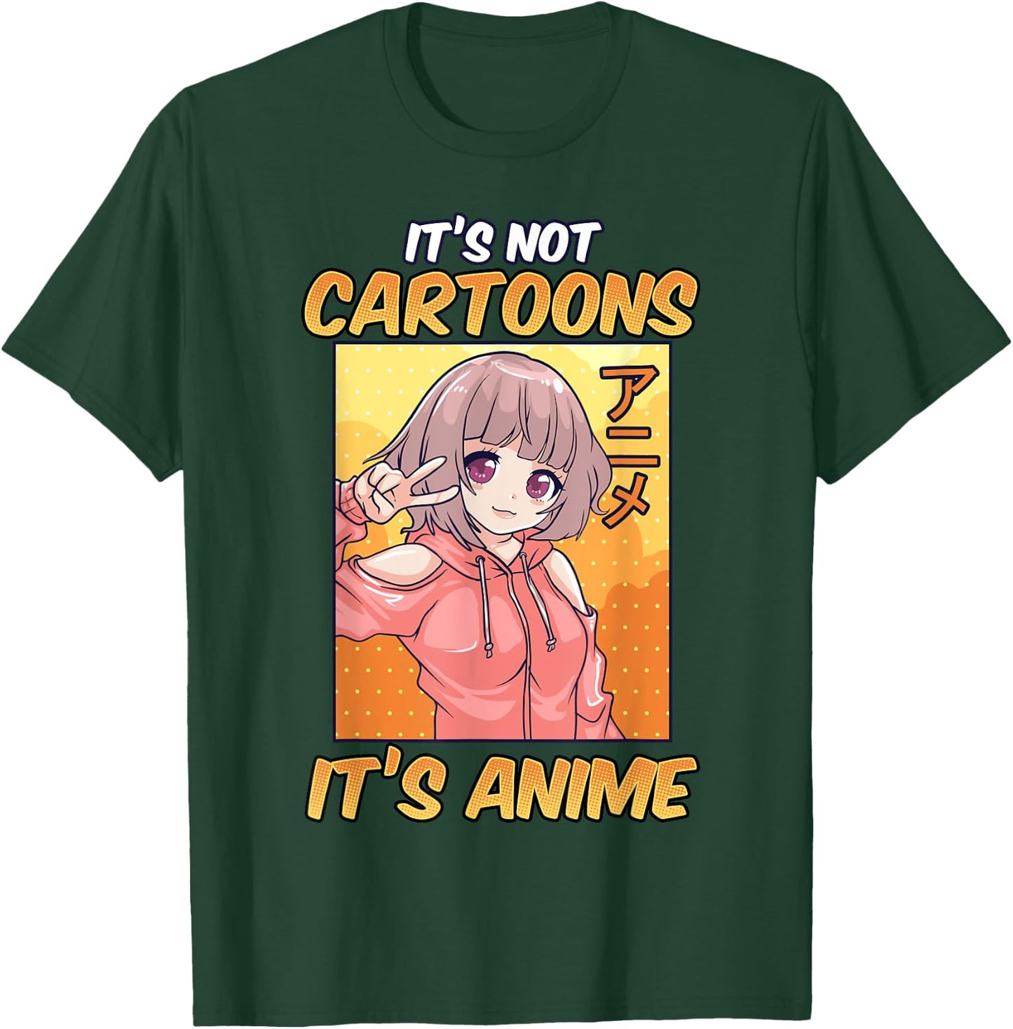 Anime Shirts Girls It's Not Cartoons It's Anime T-Shirt - T-Shirt | Forest