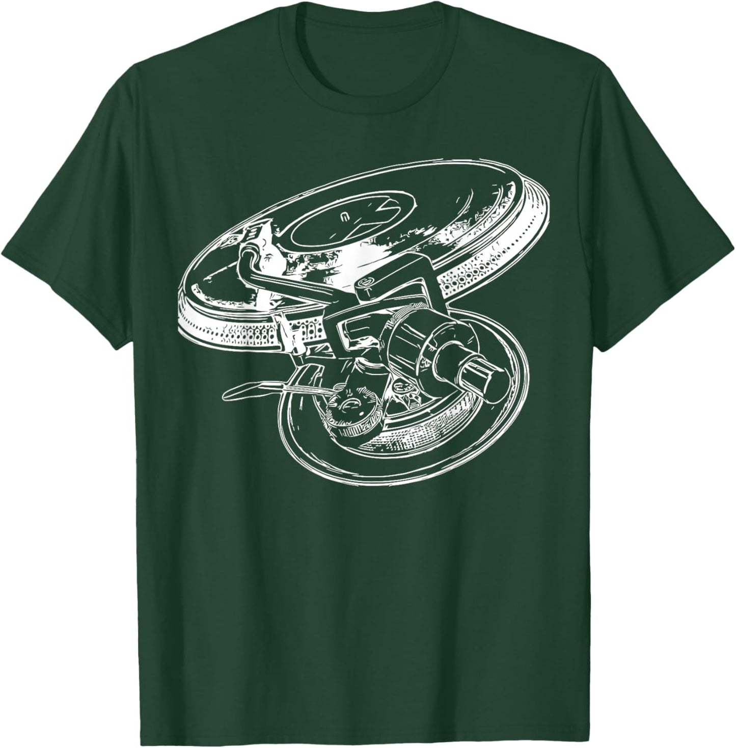 Technics 1200 Turntable - Club DJ - Vinyl Junkie T-Shirt - T-Shirt | Forest