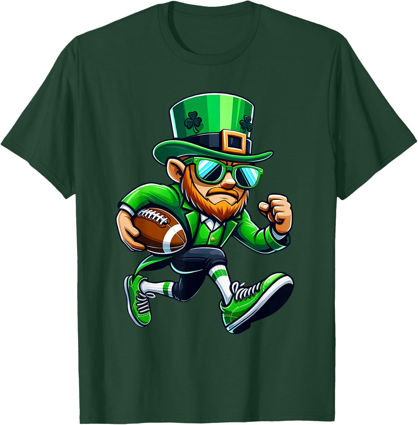 Leprechaun Playing Football St Patricks Day Sport Boys T-Shirt - T-Shirt | Forest