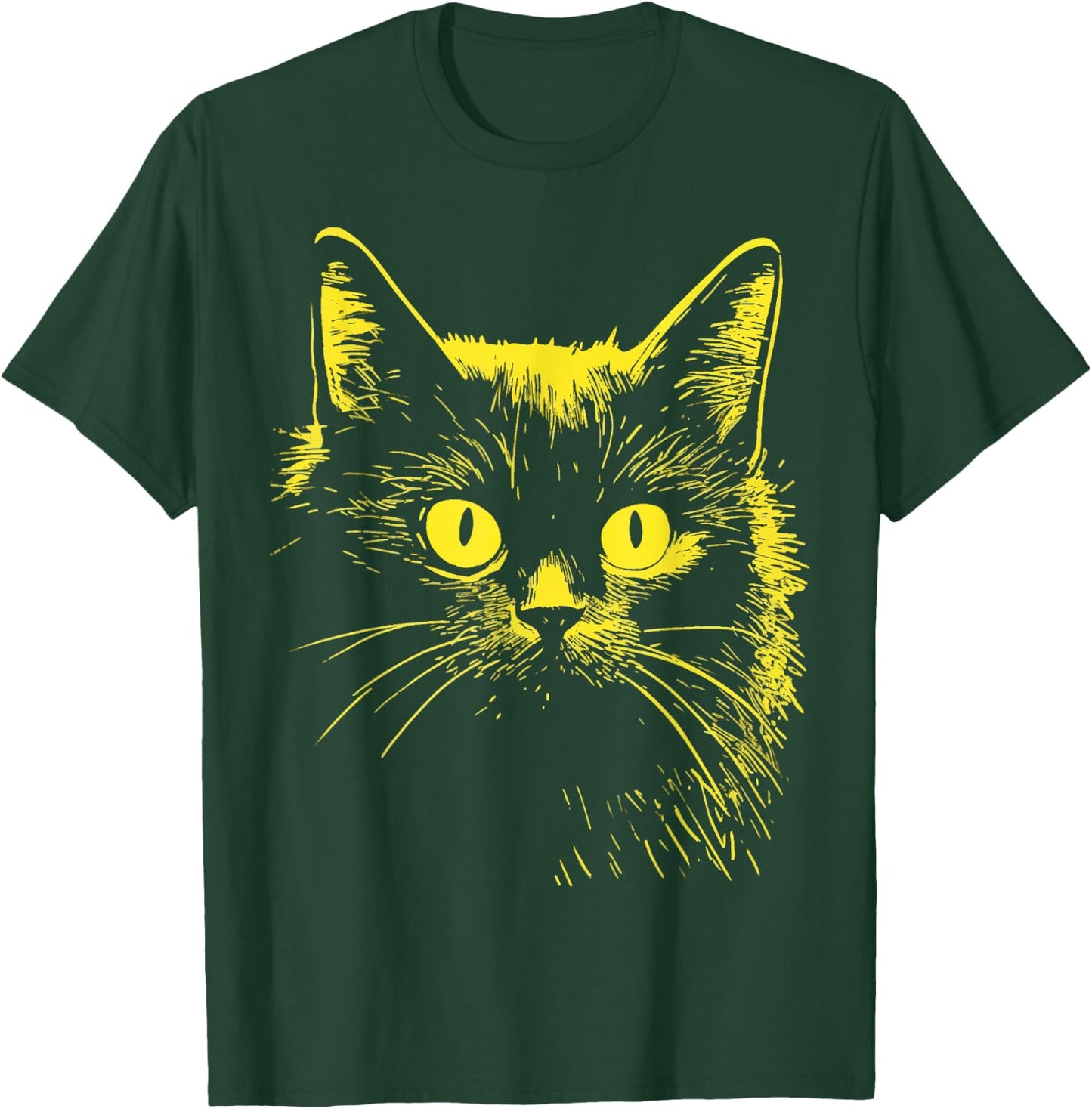 Cat Illustration Men Women Kids T-Shirt - T-Shirt | Forest