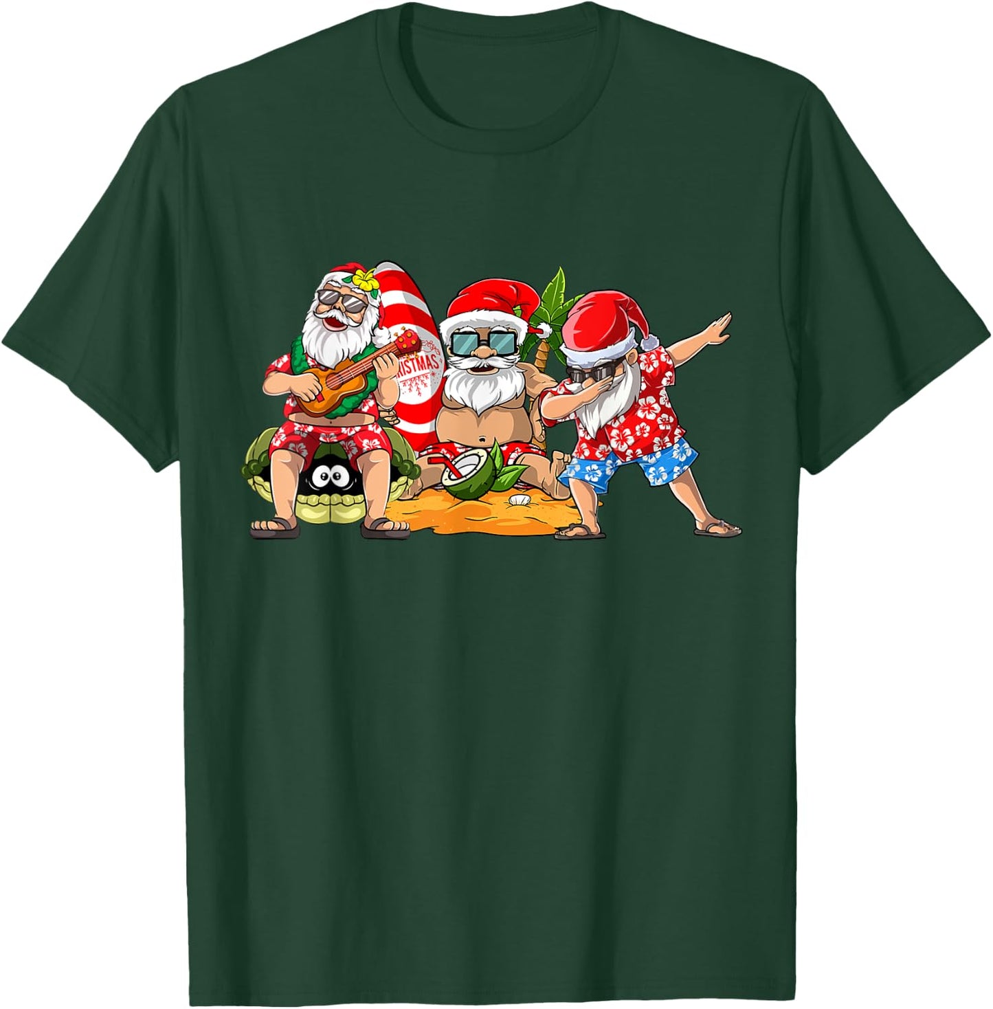 Hawaiian Three Gnomes Christmas In July Summer Vacation Men T-Shirt - T-Shirt | Forest