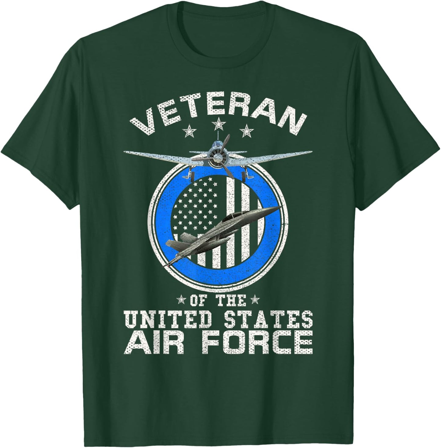 Vintage Veteran Of The United States Air Force U.S Military T-Shirt - T-Shirt | Forest