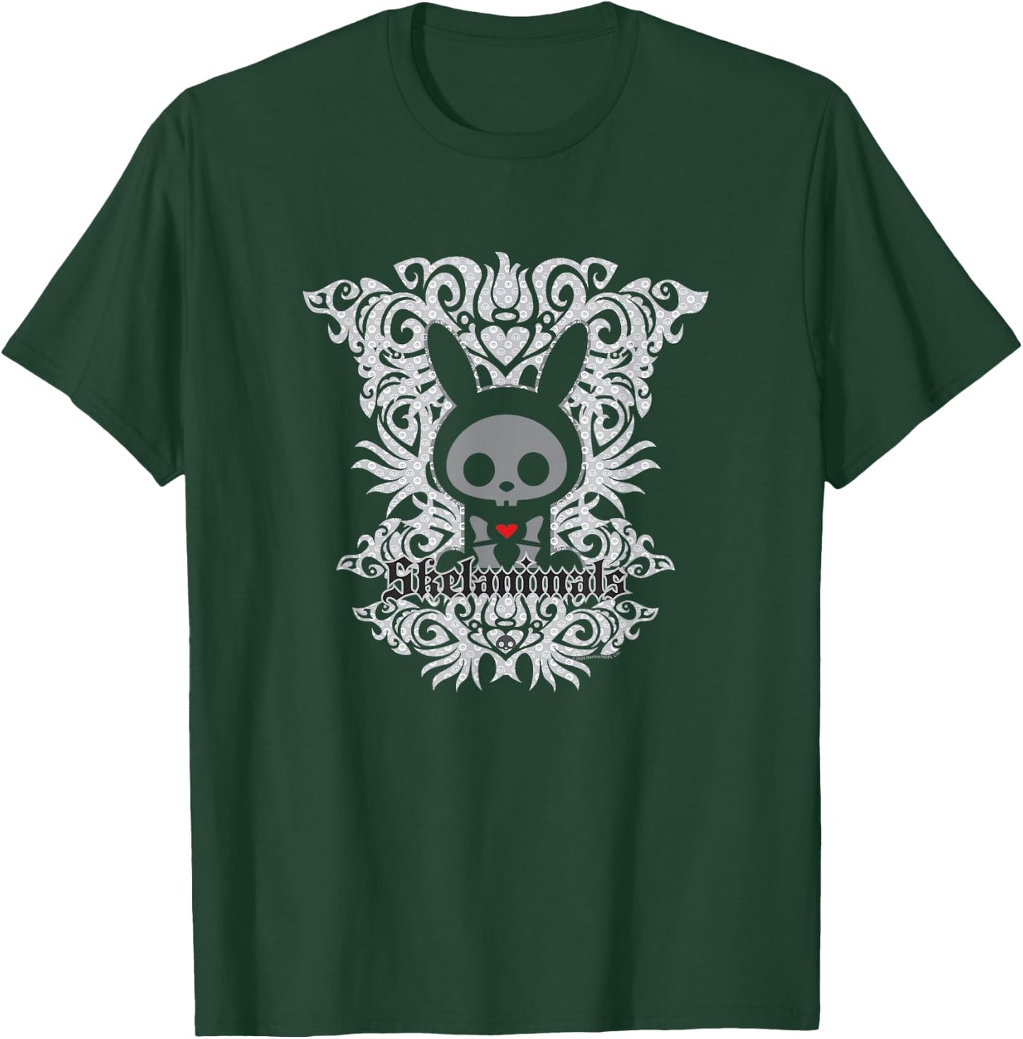 Skelanimals Jack Rabbit Vintage Floral Tribal Overlay Logo T-Shirt - T-Shirt | Forest