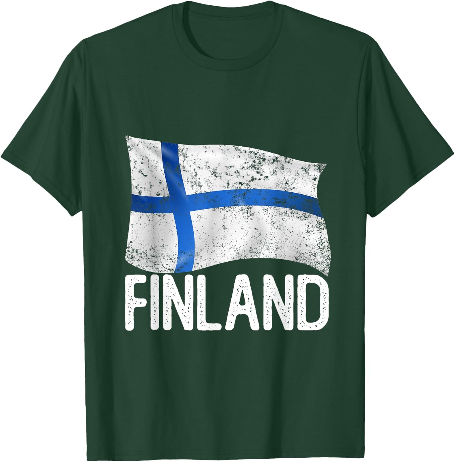 Finnish Flag Finland T-Shirt - T-Shirt | Forest