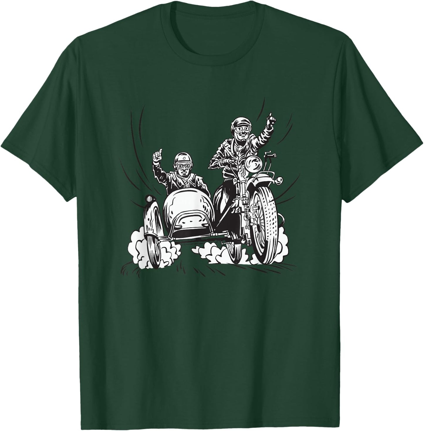 Motorcycle Tension Side Car Fans Motorcycle Rider T-Shirt - T-Shirt | Forest