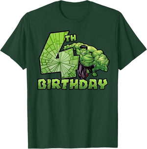 Marvel Avengers Hulk Smash 4th Birthday T-Shirt - T-Shirt | Forest