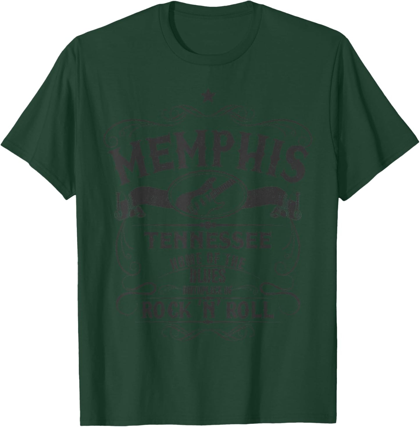 Memphis Tennessee Blues Country Music Guitar Vintage T-Shirt - T-Shirt | Forest