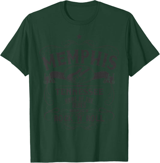 Memphis Tennessee Blues Country Music Guitar Vintage T-Shirt - T-Shirt | Forest