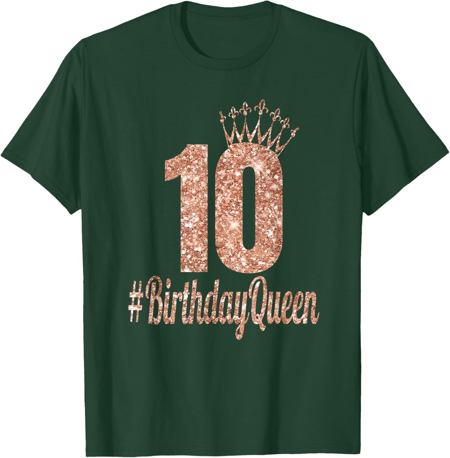 10th Birthday Gifts Girls Double Digits Rose Colored T-Shirt - T-Shirt | Forest