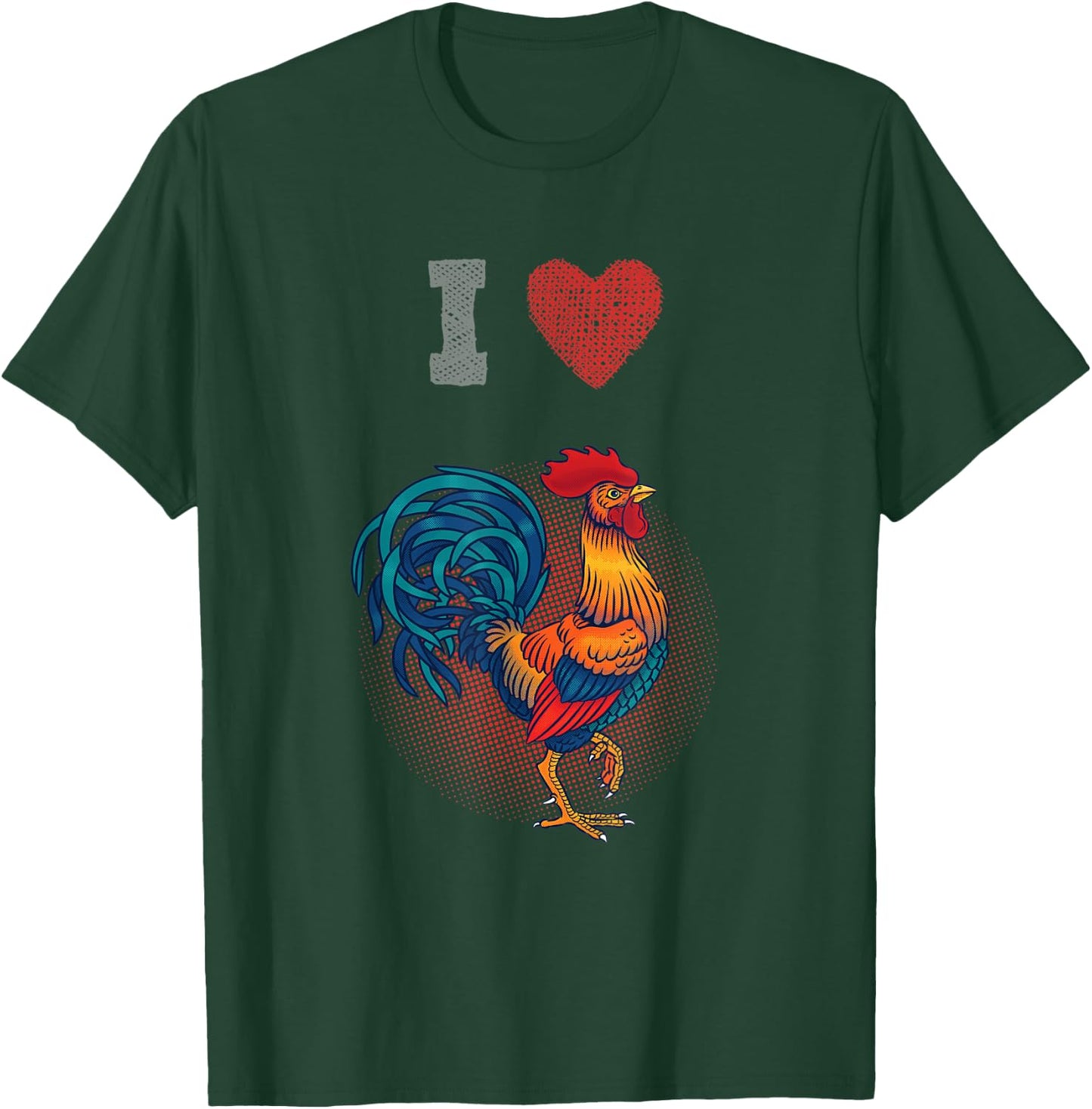 I Love Chickens - Cock / Rooster T-Shirt - T-Shirt | Forest