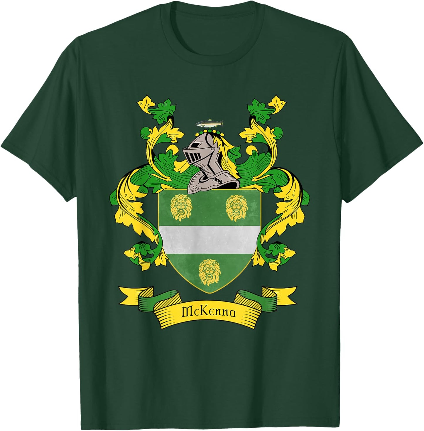 McKenna Coat of Arms | McKenna Surname Family Crest T-Shirt - T-Shirt | Forest