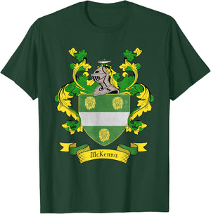 McKenna Coat of Arms | McKenna Surname Family Crest T-Shirt - T-Shirt | Forest