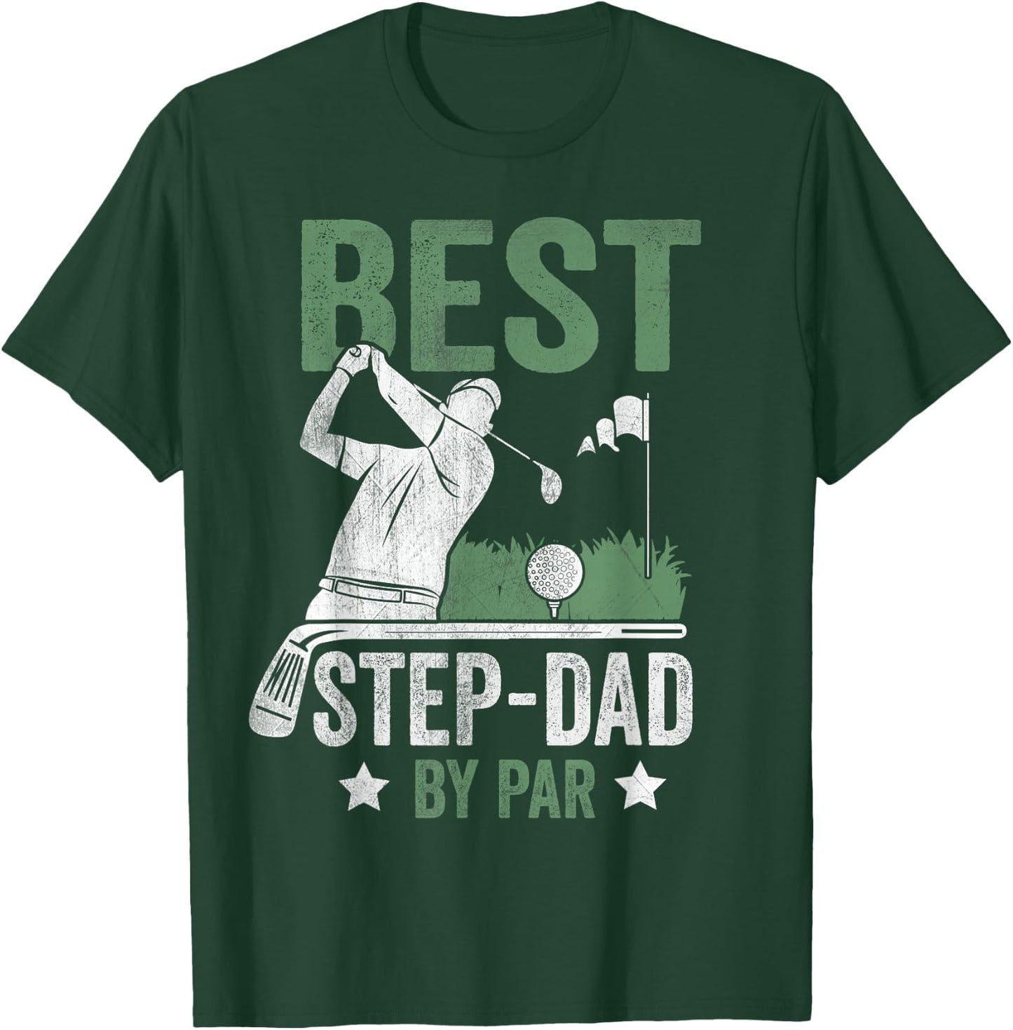 Best Step-Dad By Par Father's Day Golf Gift T-Shirt - T-Shirt | Forest