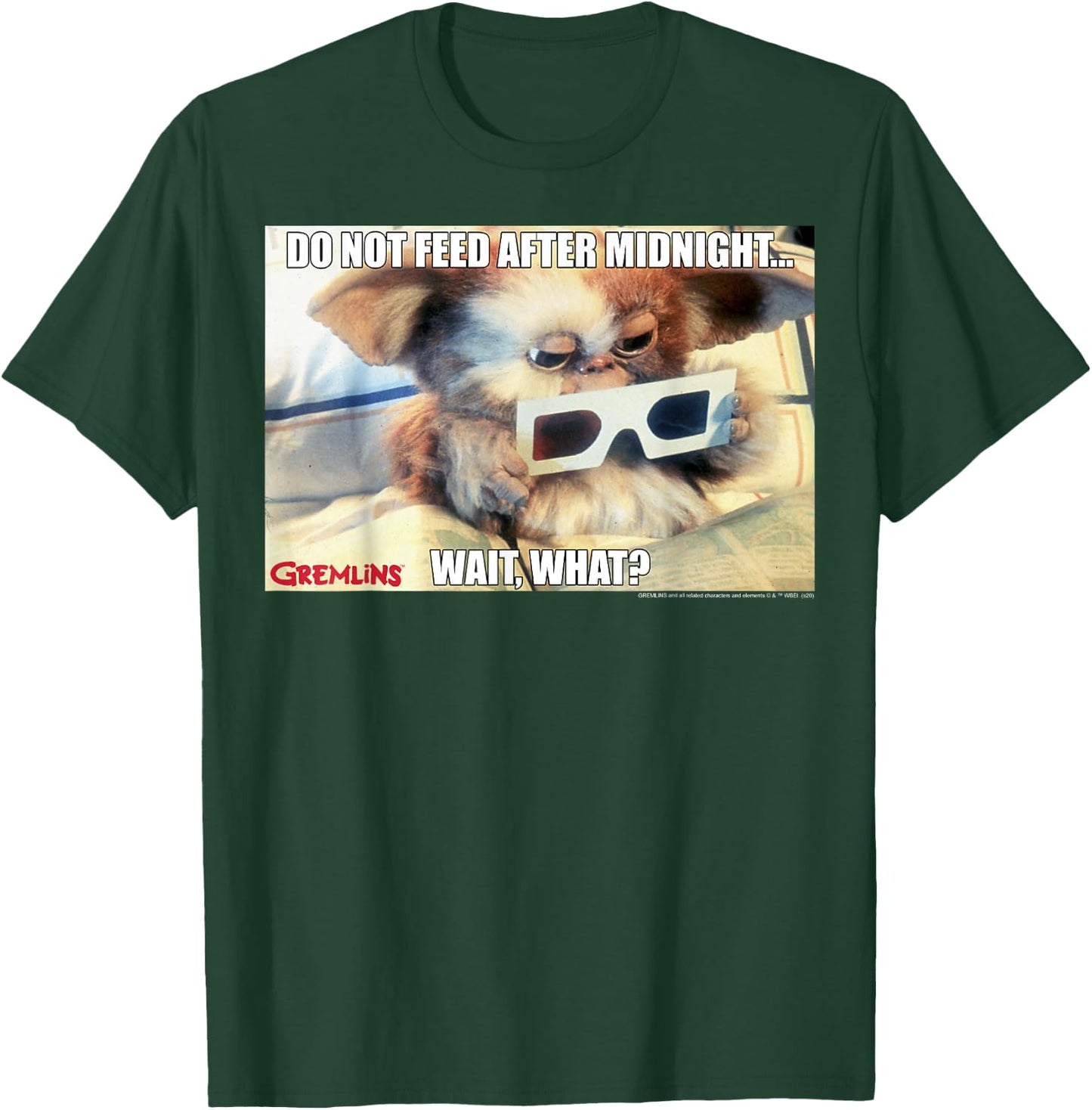 Gremlins Do Not Feed After Midnight Wait What Meme T-Shirt - T-Shirt | Forest