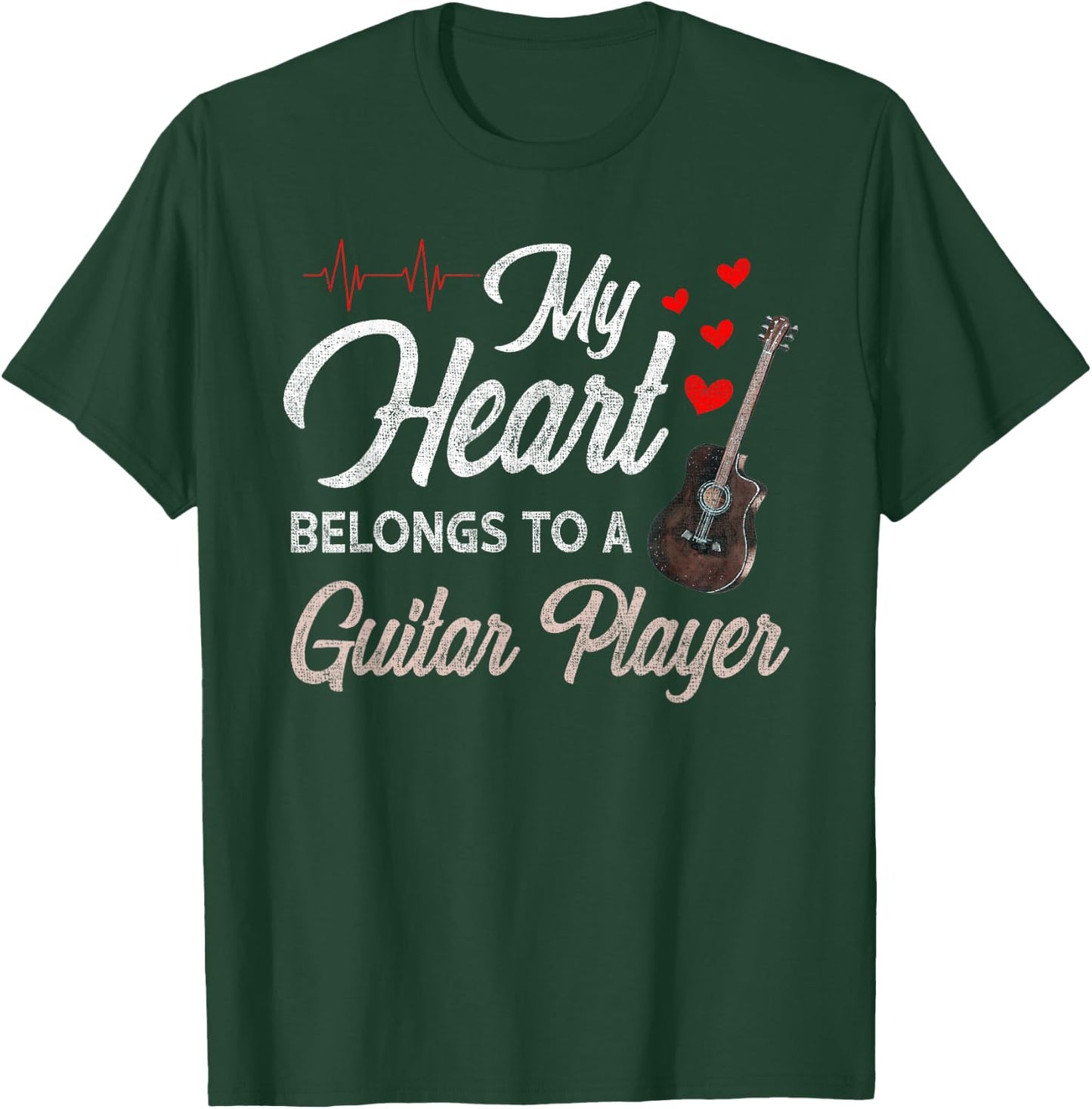 I Love My Guitar Player Husband Wife Gifts Valentines T-Shirt - T-Shirt | Forest