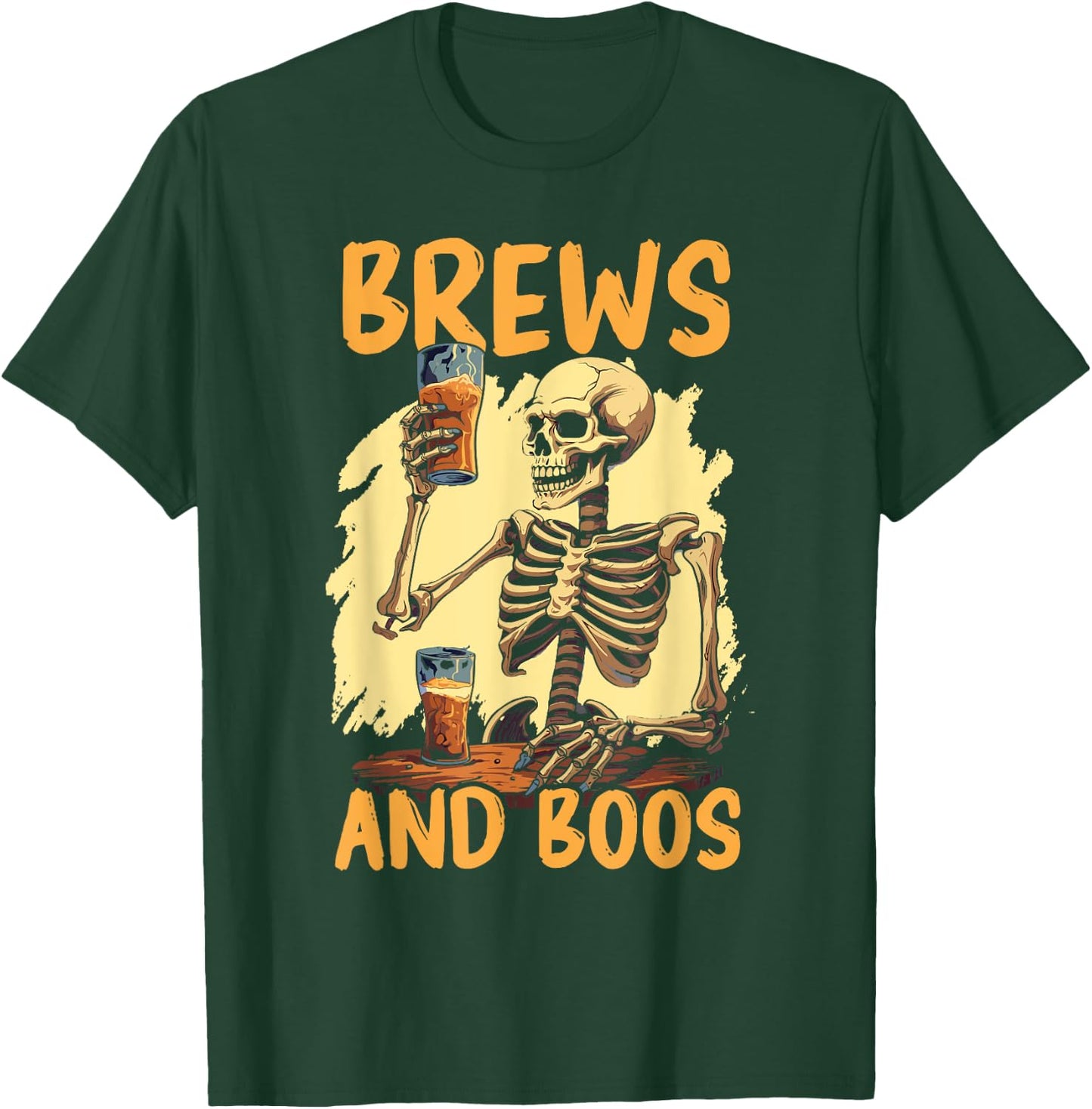 Halloween Beer Drinker Trick Or Treat Spooky Alcoholic T-Shirt - T-Shirt | Forest