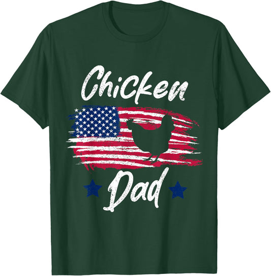 Chicken farmer Father Funny Chicken Dad T-Shirt - T-Shirt | Forest
