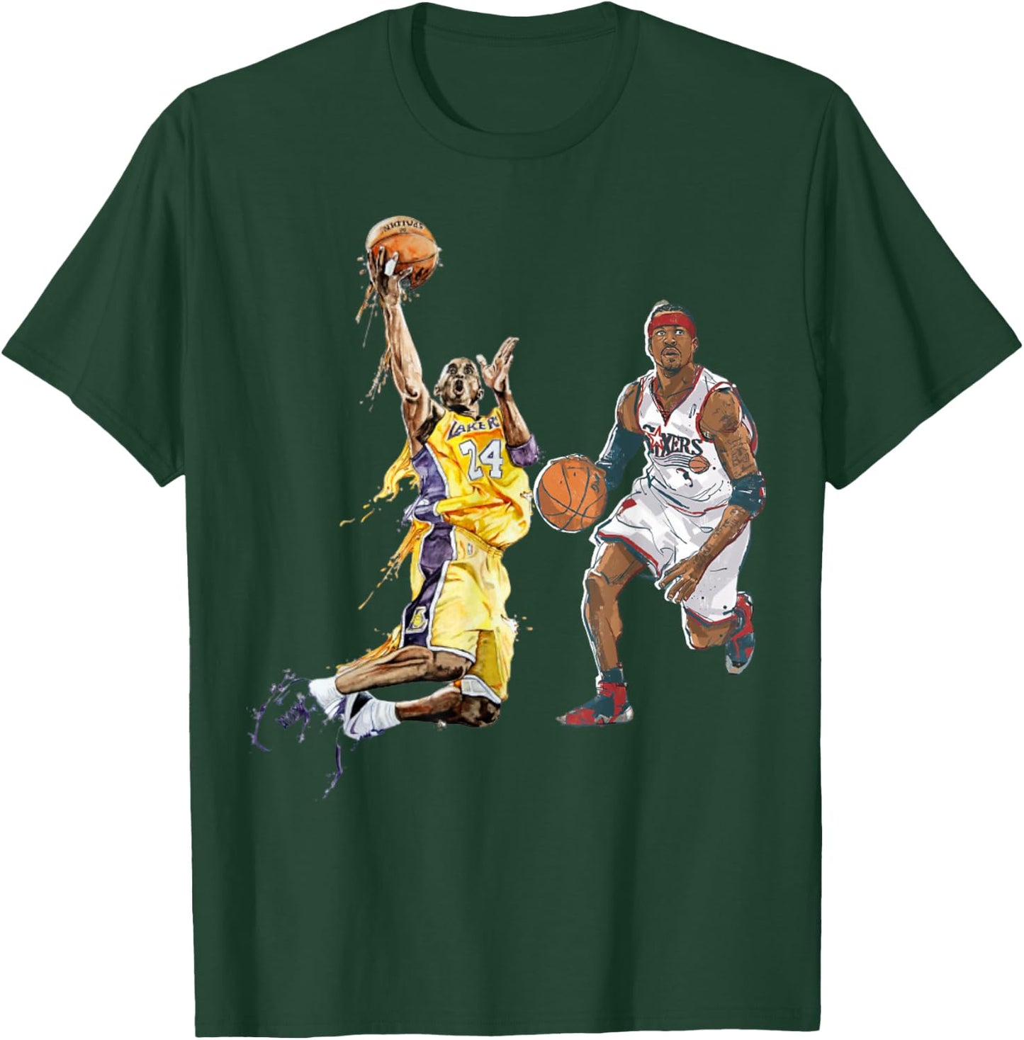 Basketball Stars Legends Vintage Retro Shirt T-Shirt - T-Shirt | Forest