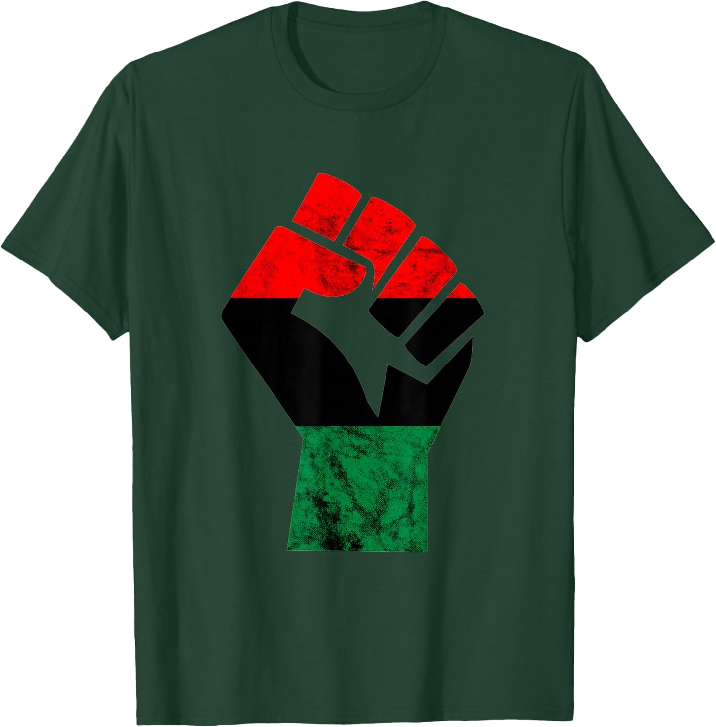 Pan African Fist UNIA Flag African African American Pride T-Shirt - T-Shirt | Forest